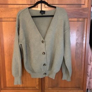 Green button down sweater! Size large.